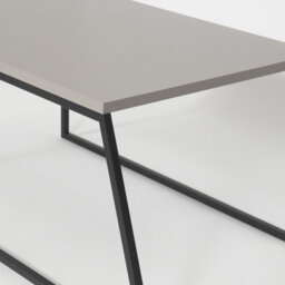 Decortie Pal Modern Coffee Table 88Cm Multipurpose Open Shelf Mocha Grey Living Room H 38Cm - thumbnail 5