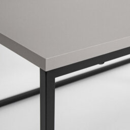 Decortie Pal Modern Coffee Table 88Cm Multipurpose Open Shelf Mocha Grey Living Room H 38Cm - thumbnail 6