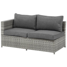 Beliani Garden Corner Sofa With Table 4 Seater Avola Left Hand Pe Rattan Grey - thumbnail 9