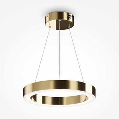 Luminosa Lighting Luminosa Maytoni Saturno Modern Integrated Led Pendant Ceiling Light Brass, 2500Lm, 4000K - image 1