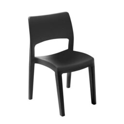 Urbn-Garden 82Cm Height Modern Garden Plastic Chair Set Patio Outdoor Furniture Black - thumbnail 1