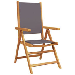 Garden Chairs 2 Pcs Anthracite Solid Wood Acacia And Fabric - thumbnail 4