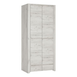 Furniture To Go Angel 2 Door 2 Drawer Fitted Wardrobe In White Craft Oak - thumbnail 1