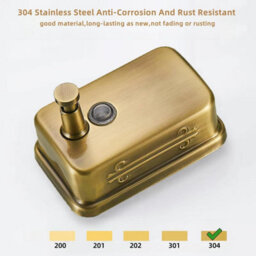 Wall-Mounted Soap Dispenser For Bathroom, Kitchen, Market, Hotel, Restaurant (1000 Ml) In Bronze - thumbnail 3