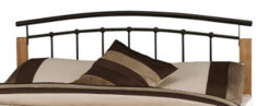 Save On Goods UK 5Ft King Size Black Metal Tubular Bed Frame, Beech Wood Finish Corner Posts.strong Sturdy Frame Bedstead Base. - thumbnail 3