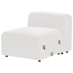 Beliani Modular Sofa 3 Seater Falsterbo Corduroy Off-White - thumbnail 8