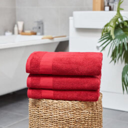 Aten Homeware Cranberry Egyptian Cotton Bath Hand & Face Towels -  6 Piece Set - thumbnail 5