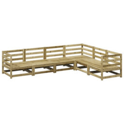 Berkfield 6 Piece Garden Sofa Set Impregnated Wood Pine - thumbnail 2