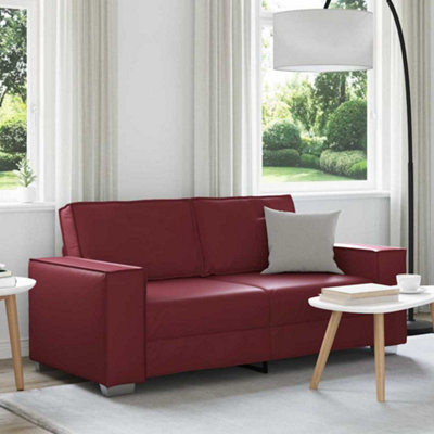 Vidaxl Sofa Chair Wine Red 180 X 78 X 84 Cm Artificial Leather - image 1