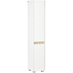 Kleankin 5-Tier Modern Tall Bathroom Cabinet With Adjustable Shelves White - thumbnail 2