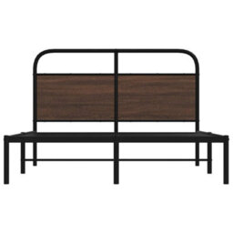 Berkfield Bed Frame Without Mattress 135X190 Cm Double Brown Oak Engineered Wood - thumbnail 5