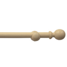 Caecus Blinds Caecus Eyelet Wooden Poles 28mm 300Cm Cream