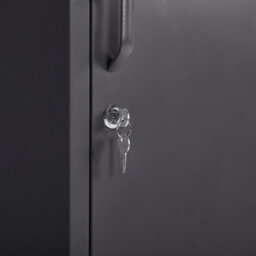 Beliani Storage Unit Frome Metal Black - thumbnail 8