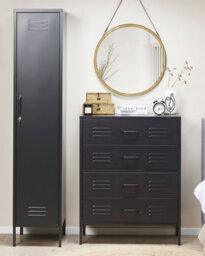 Beliani Storage Unit Frome Metal Black - thumbnail 2