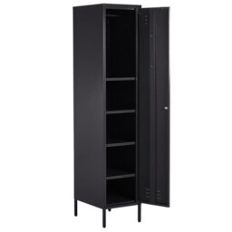 Beliani Storage Unit Frome Metal Black - thumbnail 4