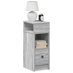 Berkfield Bedside Cabinet With Drawer Grey Sonoma 25X31X66 Cm - thumbnail 1