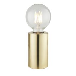 Harbour Studio Reno Cylinder Satin Gold Effect Table Lamp Base - thumbnail 3