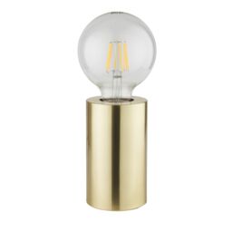 Harbour Studio Reno Cylinder Satin Gold Effect Table Lamp Base - thumbnail 2