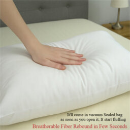 ARLinens Pack Of 2 Hollowfibre Bounce Back Pillows Anti-Allergy Hotel Quality Soft & Plump Bedding Pillows - thumbnail 9