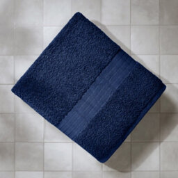 Ohs Luxury 100% Cotton Bathroom Hand Towel, 50 X 80Cm - Navy - thumbnail 2