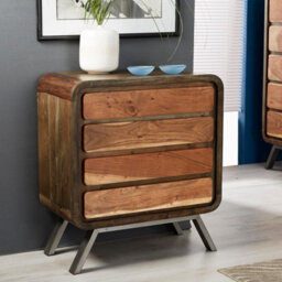 Buttercup Farm Aspen 4 Drawer Wide Chest - Metal/wood - L38 X W70 X H70 Cm - thumbnail 4