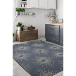 Melrose Eden Stars Navy Patterned Indoor Outdoor Medium Area Rug 3mm Pile Height - 120/170Cm - thumbnail 4