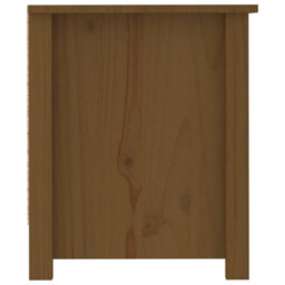 Berkfield Shoe Cabinet Honey Brown 110X38X45.5 Cm Solid Wood Pine - thumbnail 5