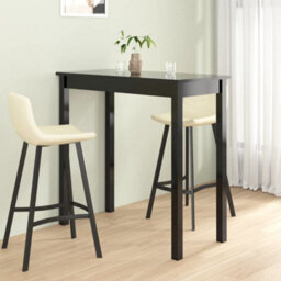 Berkfield Modern Bar Table Mdf Black 115X55X107 Cm - thumbnail 2