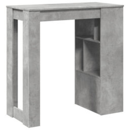 Berkfield Bar Table With Racks Concrete Grey 102X50X103.5 Cm Engineered Wood - thumbnail 6