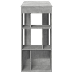 Berkfield Bar Table With Racks Concrete Grey 102X50X103.5 Cm Engineered Wood - thumbnail 5