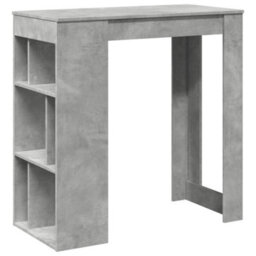 Berkfield Bar Table With Racks Concrete Grey 102X50X103.5 Cm Engineered Wood - thumbnail 2