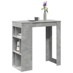 Berkfield Bar Table With Racks Concrete Grey 102X50X103.5 Cm Engineered Wood - thumbnail 1
