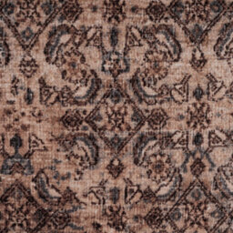 Loomed Vintage Design Cotton Chenille Rug Brown Charcoal Machine Washable 80Cm X 300Cm - thumbnail 4