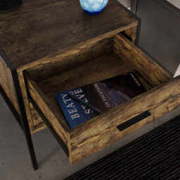 Lassic Vida Designs Brooklyn Dark Wood 2 Drawer Bedside Cabinet (H)500mm (W)430mm (D)400mm - thumbnail 4