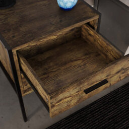 Lassic Vida Designs Brooklyn Dark Wood 2 Drawer Bedside Cabinet (H)500mm (W)430mm (D)400mm - thumbnail 5
