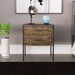 Lassic Vida Designs Brooklyn Dark Wood 2 Drawer Bedside Cabinet (H)500mm (W)430mm (D)400mm - thumbnail 6