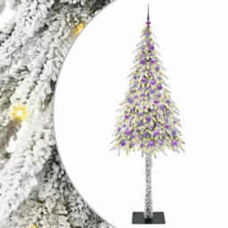 Vidaxl Christmas Tree With 300 Leds White 210 Cm Pe And Steel - thumbnail 2