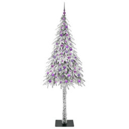 Vidaxl Christmas Tree With 300 Leds White 210 Cm Pe And Steel - thumbnail 4
