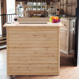 Corner 3 Wall Home Drinks Bar Table High Counter Mini Pub Garden Reception Desks - thumbnail 4