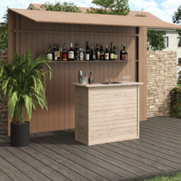 Corner 3 Wall Home Drinks Bar Table High Counter Mini Pub Garden Reception Desks - thumbnail 5