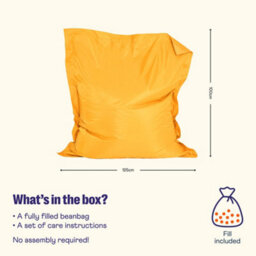 icon Kids Bazaar Bag Ochre Yellow Indoor Outdoor Kids Bean Bag - thumbnail 6