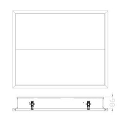 Plum&clay Aura Recessed Led Illuminated Double Mirrored Wall Cabinet (H)700mm (W)600mm - thumbnail 3