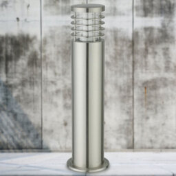 First Choice Lighting Set Of 2 Bloom Brushed Stainless Steel Outdoor Post Lights - thumbnail 7