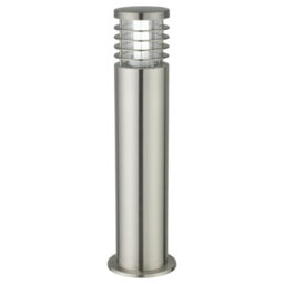 First Choice Lighting Set Of 2 Bloom Brushed Stainless Steel Outdoor Post Lights - thumbnail 2