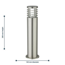 First Choice Lighting Set Of 2 Bloom Brushed Stainless Steel Outdoor Post Lights - thumbnail 5
