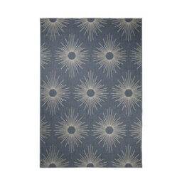 Melrose Eden Stars Navy Patterned Indoor Outdoor X-Large Area Rug 3mm Pile Height - 200/290Cm - thumbnail 5