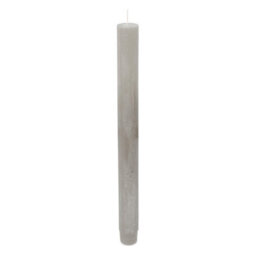 Spaas Pack Of 12 Rustic Unscented Dinner Candles 25Cm - Light Grey - thumbnail 2