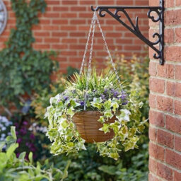 Regal Lilac Bloom Artificial Hanging Basket - thumbnail 1
