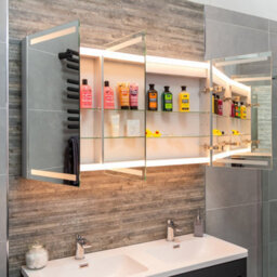 Plum&clay Carter Led Illuminated Mirrored Wall Cabinet With Shaver Socket (H)700mm (W)1200mm - thumbnail 5