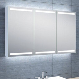 Plum&clay Carter Led Illuminated Mirrored Wall Cabinet With Shaver Socket (H)700mm (W)1200mm - thumbnail 2
